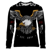 Жіночий 3D лонгслів з орлом і штангою
