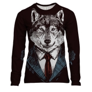 Жіночий 3D лонгслів Business wolf
