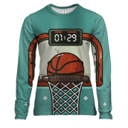 Жіночий 3D лонгслів з баскетбольним кільцем