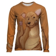 Женский 3D лонгслив с собакой и блохами