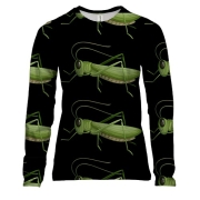 Женский 3D лонгслив с кузнечиками