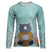 Женский 3D лонгслив з сім