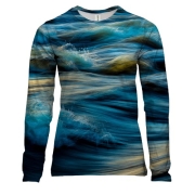 Жіночий 3D лонгслів з хвилями (2)