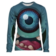 Жіночий 3D лонгслів з істотою ціклопом