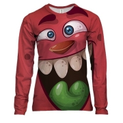 Жіночий 3D лонгслів з істотою з зеленим  язиком
