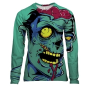 Жіночий 3D лонгслів з здивованим зомбі