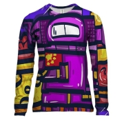 Жіночий 3D лонгслів з барвистим космонавтом