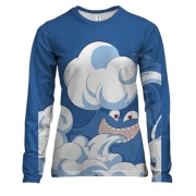 Жіночий 3D лонгслів зі щасливою хвилею