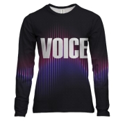 Женский 3D лонгслив с надписью "Voice"