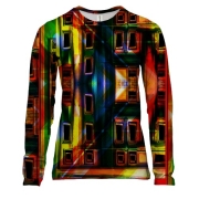 Женский 3D лонгслив с красочными фасадами