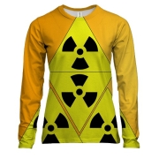 Женский 3D лонгслив со знаками радиации