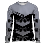 Женский 3D лонгслив с надписью "Наблюдаю" и камерами