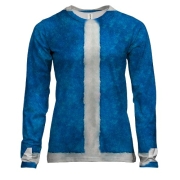 Жіночий 3D лонгслів з костюмом Снігуроньки