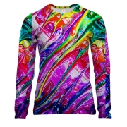 Жіночий 3D лонгслів з масляною фарбою