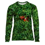 Жіночий 3D лонгслів з рибами клоунами