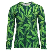 Женский 3D лонгслив с конопляной текстурой