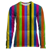 Жіночий 3D лонгслів з різнобарвним деревом