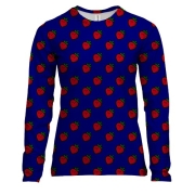 Женский 3D лонгслив с клубничками