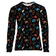 Жіночий 3D лонгслів з морським орнаментом