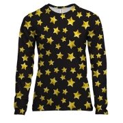 Женский 3D лонгслив со звездами