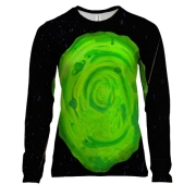 Жіночий 3D лонгслів з порталом з Ріка і Морті