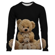 Жіночий 3D лонгслів з ведмедиками Тедді