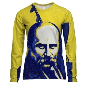 Женский 3D лонгслив с Тарасом Шевченко и автоматом