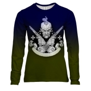 Жіночий 3D лонгслів з озброєним козаком