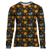 Жіночий 3D лонгслів з гарбузами (арт)