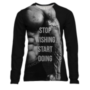Женский 3D лонгслив Хватит хотеть - начинай действовать