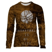 Жіночий 3D лонгслів Баскетбол - моє життя