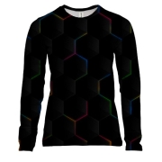 Жіночий 3D лонгслів з кольоровою бронею