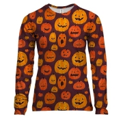 Жіночий 3D лонгслів з гарбузами