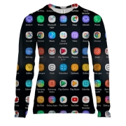 Жіночий 3D лонгслів Іконки з телефону