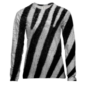 Женский 3D лонгслив со шкурой зебры