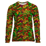 Женский 3D лонгслив с волнистым витражом