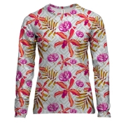 Жіночий 3D лонгслів з червоними квітами