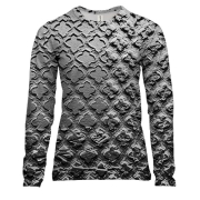 Жіночий 3D лонгслів з візерунковим злитком срібла