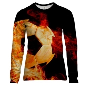 Жіночий 3D лонгслів з футбольним м