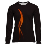 Жіночий 3D лонгслів я язиком вогню