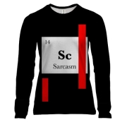 Женский 3D лонгслив с надписью " Сарказм "