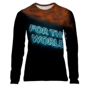 Женский 3D лонгслив For the world