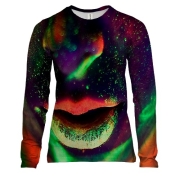 Жіночий 3D лонгслів з фосфорною дівчиною