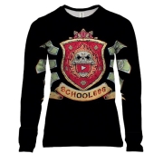 Женский 3D лонгслив Школа 666 (Моргенштерн)