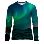 Женский 3D лонгслив с северным сиянием