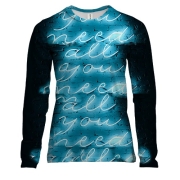 Женский 3D лонгслив All you need