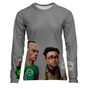 Женский 3D лонгслив Теория Большого Взрыва (Сарказм)