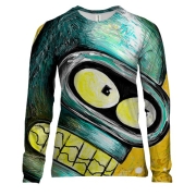 Женский 3D лонгслив с Бендером (Футурама)