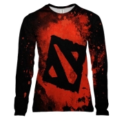 Жіночий 3D лонгслів Dota 2 арт бризки