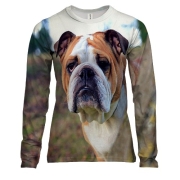 Жіночий 3D лонгслів з бульдогом